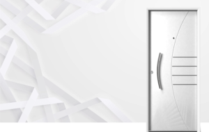 Puerta exterior de acero modelo 16 Curva con triple contacto