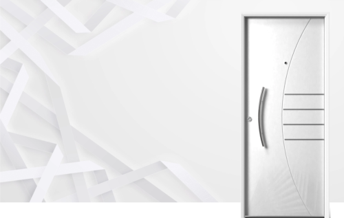 16curva-blanca Puerta exterior de acero modelo 16 Curva con triple contacto