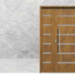 Puerta exterior de acero roble ciega modelo 50 Verona Pavir con triple contacto