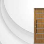 Puerta exterior de acero roble modelo 50 Verona con triple contacto antibarreta