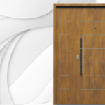 Puerta exterior de acero roble ciega modelo 56 Imperia Pavir con triple contacto
