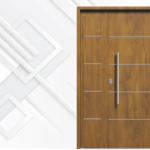 Puerta exterior de acero roble ciega modelo 71 Futura Pavir con triple contacto