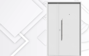 Puerta exterior de acero ciega modelo 49 Lisa Pavir con triple contacto