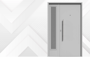Puerta exterior de acero con postigo fijo 49 Lisa y triple contacto