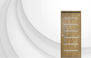 Puerta exterior de acero fresno modelo 50 Verona con triple contacto antibarreta