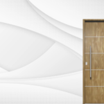 Puerta exterior de acero fresno modelo 71 Futura con triple contacto antibarreta