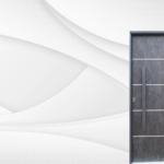 Puerta exterior de acero musgo modelo 71 Futura con triple contacto antibarreta