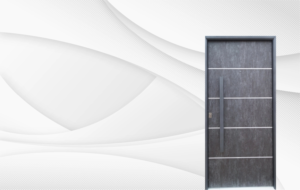 Puerta exterior de acero musgo modelo 71 Futura con triple contacto antibarreta