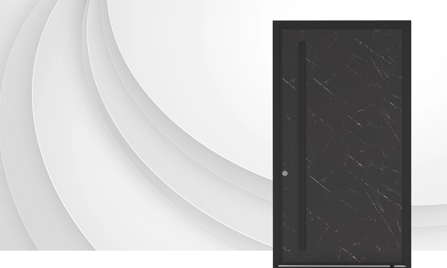 Puerta Exterior | Vidrio Templado + Carrara