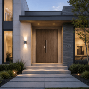 Puerta Exterior Antibarreta | 49 Lisa Caoba Ciega - Imagen 7