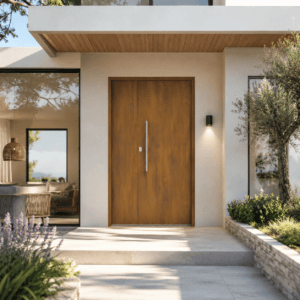 Puerta Exterior Antibarreta | 49 Lisa Roble Ciega - Imagen 6