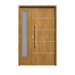 Puerta Exterior de Chapa Pavir 71 Futura Roble Postigo Fijo