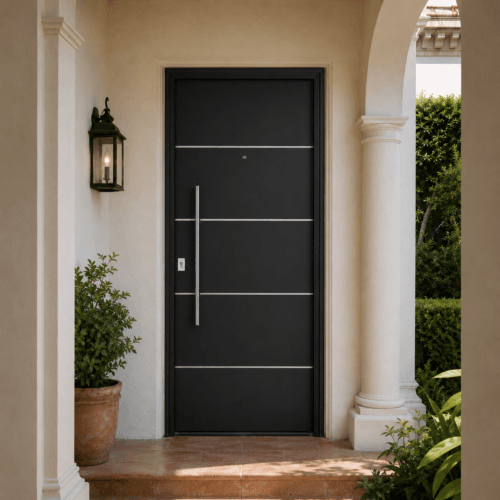 Puerta Exterior de Chapa Pavir 71 Futura Gris Grafito