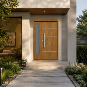 Puerta Exterior Antibarreta | 71 Futura Roble con Postigo Fijo - Imagen 8