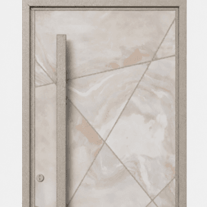 Puerta Exterior | Champagne Travertino con apliques - Imagen 4