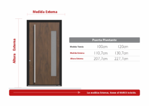 Puerta Exterior | Caoba Postigo Fijo - Imagen 2