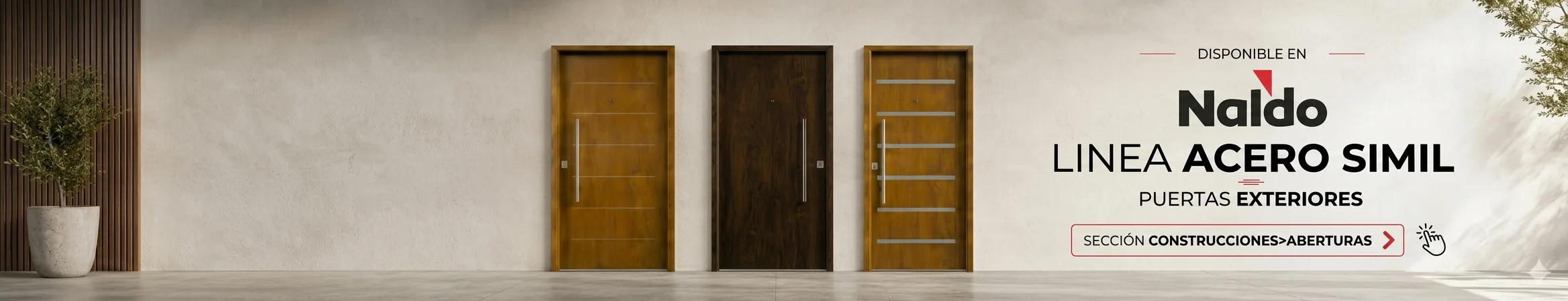 Puertas exteriores línea Acero Símil disponibles en Naldo - Sadartsa