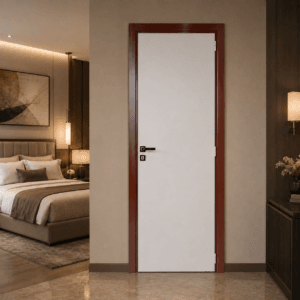 Puerta Placa Gromanti Selecta Blanco PVC 80/10 Marco Chapa 22 - Imagen 4