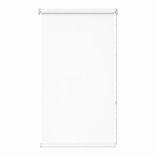 Cortina roller blackout blanca 100x150 — vista de frente