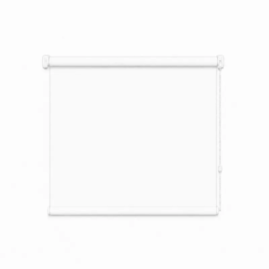 Cortina roller blackout blanca 100x90 — vista de frente