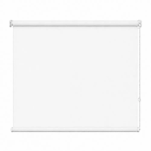 Cortina roller blackout blanca 150x110 — vista de frente