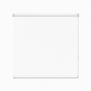 Cortina roller blackout blanca 150x150 — vista de frente