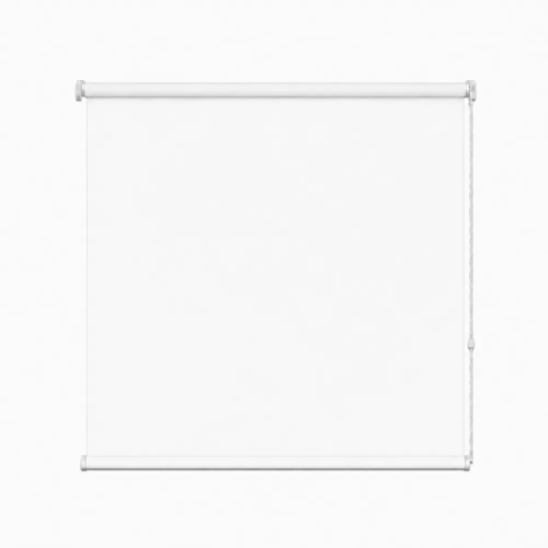 Cortina roller blackout blanca 150x150 — vista de frente