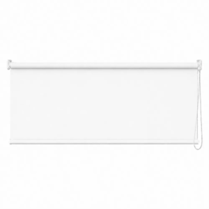 Cortina roller blackout blanca 150x60 — vista de frente