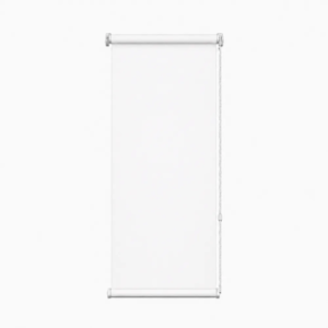 Cortina roller blackout blanca 50x150 — vista de frente