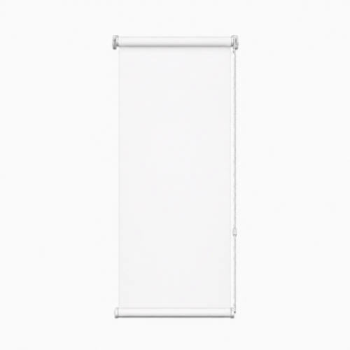 Cortina roller blackout blanca 50x150 — vista de frente