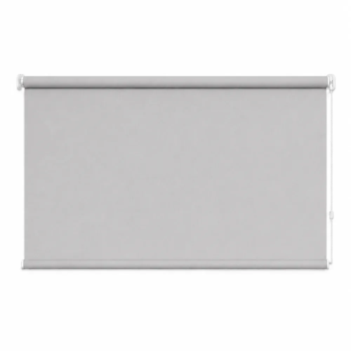 Cortina roller blackout gris 120x90 — vista de frente