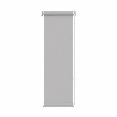 Cortina roller blackout gris 30x110 — vista de frente