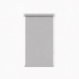Cortina roller blackout gris 60x110 — vista de frente