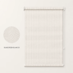 Cortina roller sunscreen blanca 100x150 — vista de frente