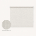 Cortina roller sunscreen blanca 100x90 — vista de frente
