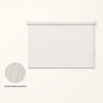 Cortina roller sunscreen blanca 120x90 — vista de frente