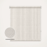 Cortina roller sunscreen blanca 150x150 — vista de frente