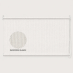 Cortina roller sunscreen blanca 150x60 — vista de frente