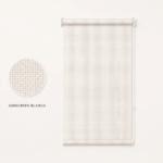 Cortina roller sunscreen blanca 50x150 — vista de frente