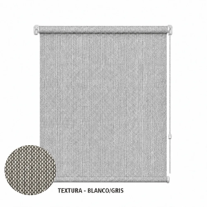 Cortina roller sunscreen gris 100x150 — vista de frente