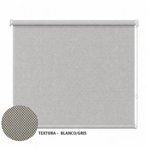 Cortina roller sunscreen gris 120x110 — vista de frente