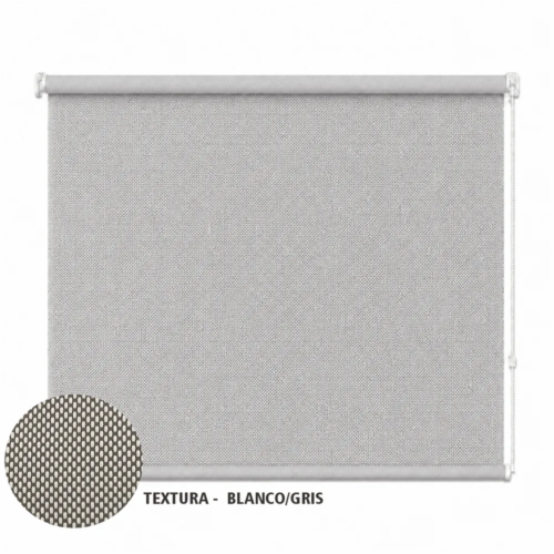 Cortina roller sunscreen gris 120x110 — vista de frente