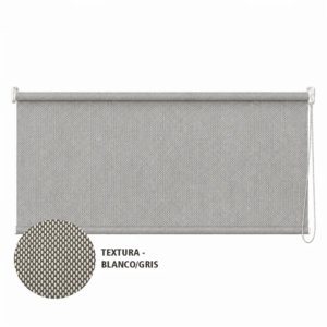 Cortina roller sunscreen gris 150x60 — vista de frente