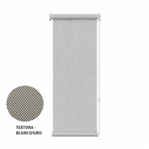 Cortina roller sunscreen gris 30x110 — vista de frente