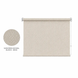 Cortina roller sunscreen natural 100x90 — vista de frente