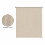 Cortina roller sunscreen natural 120x150 — vista de frente
