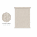 Cortina roller sunscreen natural 50x90 — vista de frente