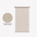 Cortina roller sunscreen natural 60x110 — vista de frente