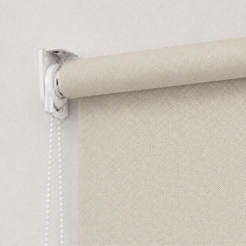 Cortina roller sunscreen natural — detalle del soporte y la cadena (2)