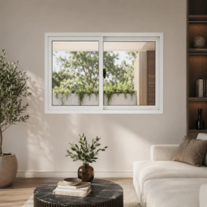 Ventana corrediza PVC Blanco DVH Nexo Confort — instalada en un ambiente (4)